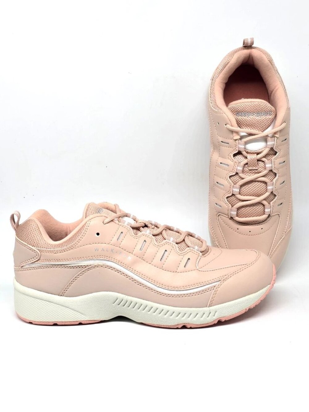 Easy Spirit Romy Pink Rose Leather Walking Sneakers Women's Size 8.5W
